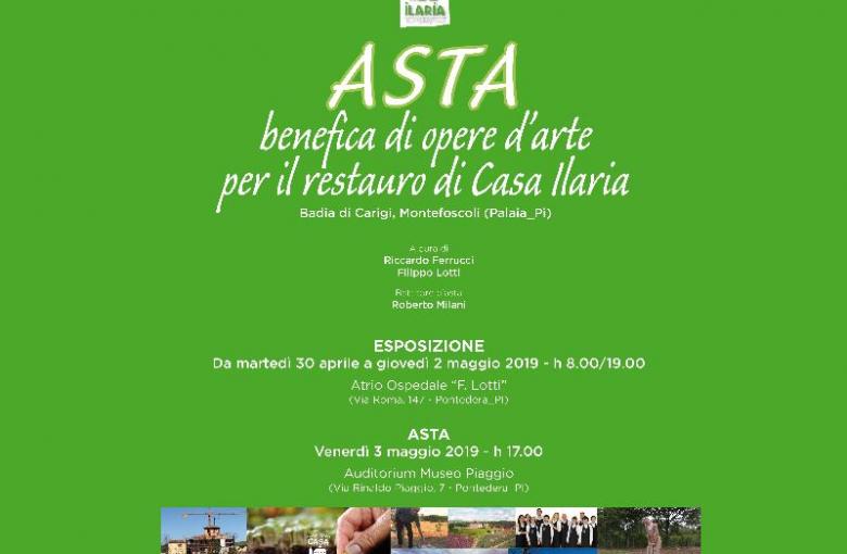 Asta benefica di opere d’arte per il restauro di Casa Ilaria