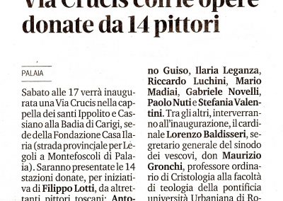 il tirreno articolo via crucis